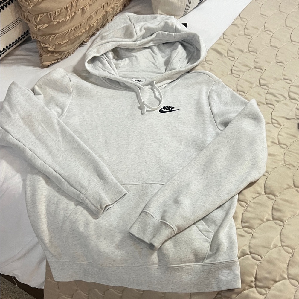 Nike Heather Gray Hoodie with Black Swoosh